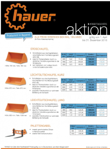 Hauer Arbeitsberäte Aktion